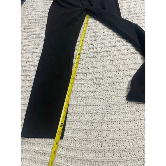 Garnet Hill Dress Pants Stretch Comfort Trousers Size 4 Black 32318 Straight Leg - Picture 2 of 11